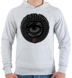 printfashion Ozirisz - Férfi kapucnis pulóver - Sport szürke (60453)
