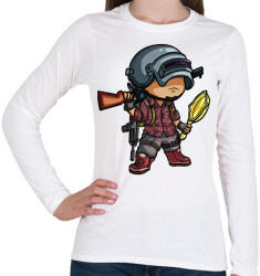 printfashion PUBG - Női hosszú ujjú póló - Fehér (2129616)