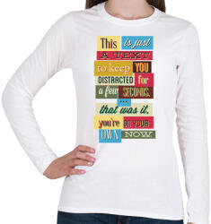 printfashion Vicces Felirat - Női hosszú ujjú póló - Fehér (4130484)