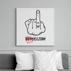 printfashion Menyasszony VS Asszony - Lánybúcsús póló minta - Vászonkép - Fehér (13175812)