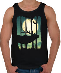 printfashion Szarvasbőgés - Férfi atléta - Fekete (5346713)