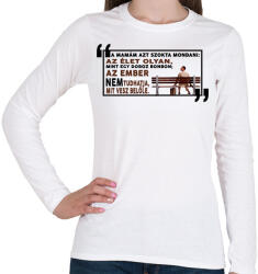 printfashion Forrest Gump bonbon - Női hosszú ujjú póló - Fehér (2635405)