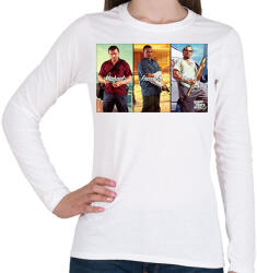 printfashion GTA V - Női hosszú ujjú póló - Fehér (2857643)