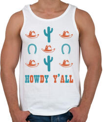 printfashion Howdy Y'all - Férfi atléta - Fehér (7506173)