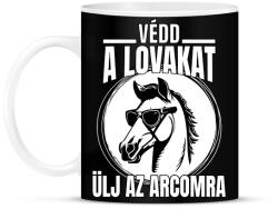 printfashion Védd a lovakat! - Bögre - Fekete (14819467)