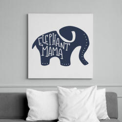 printfashion Mama elefánt - Vászonkép - Fehér (6625339)
