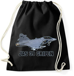 printfashion Jas-39 gripen - Sportzsák, Tornazsák - Fekete (15551055)