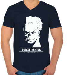 printfashion Hunter X H - Férfi V-nyakú póló - Sötétkék (5131649)