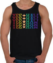 printfashion Yeehaw - Vadnyugat - Férfi atléta - Fekete (7497949)