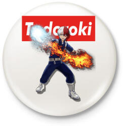 printfashion my hero academy todoroki - Kitűző, hűtőmágnes - Fehér (5413156)