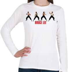 printfashion Bruce Lee - Női hosszú ujjú póló - Fehér (10902092)