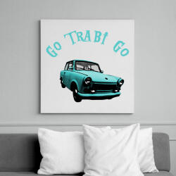 printfashion blue trabant - Vászonkép - Fehér (6626442)
