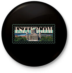 printfashion Esztergom - Kitűző, hűtőmágnes - Fekete (7426959)