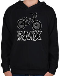 printfashion Bmx - Gyerek kapucnis pulóver - Fekete (10361468)