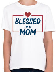 printfashion Blessed mom - Gyerek póló - Fehér (2513897)