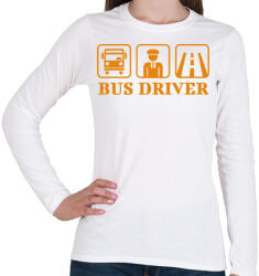 printfashion Bus driver - Női hosszú ujjú póló - Fehér (7465592)
