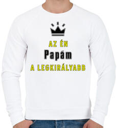 printfashion Az én papám - Férfi pulóver - Fehér (3617137)