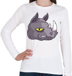 printfashion Orrszarvú - Női hosszú ujjú póló - Fehér (6348591)