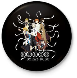 printfashion Bungo Stray Dogs - Kitűző, hűtőmágnes - Fekete (16543979)