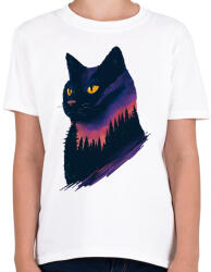 printfashion Cat - Gyerek póló - Fehér (2384403)