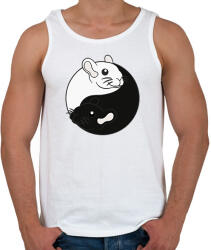 printfashion Csincsilla Jin-Jang - Férfi atléta - Fehér (10953819)