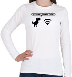 printfashion Hello my sworn enemy - Női hosszú ujjú póló - Fehér (2322531)