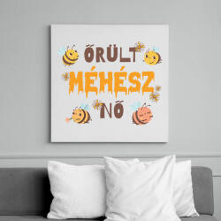 printfashion Őrült méhész nő - Vászonkép - Fehér (13172017)