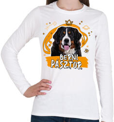printfashion Berni pásztor firka - Női hosszú ujjú póló - Fehér (11849489)