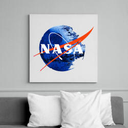 printfashion NASA Halálcsillag logo - Vászonkép - Fehér (6623684)