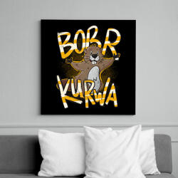 printfashion BÓBER KURWA - Vászonkép - Fekete (15770555)