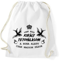 printfashion Van egy király tetoválásom - Sportzsák, Tornazsák - Fehér (12603188)