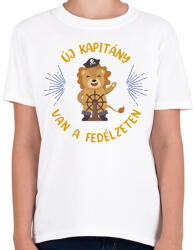 printfashion Új kapitány - Gyerek póló - Fehér (8098211)