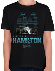 printfashion Lewis Hamilton - Gyerek póló - Fekete (11969262)