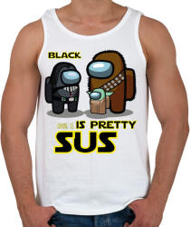 printfashion among us black is pretty sus - Férfi atléta - Fehér (4208837)