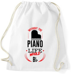 printfashion Without the piano - Sportzsák, Tornazsák - Fehér (7654469)