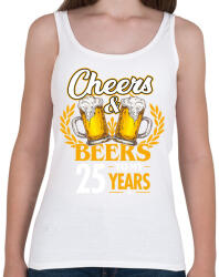 printfashion Cheers & Beers - 25 - Női atléta - Fehér (4590785)