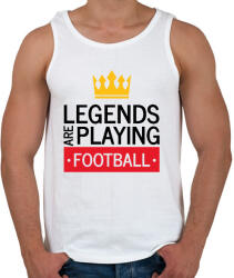 printfashion Legends are playing football - Férfi atléta - Fehér (7159542)