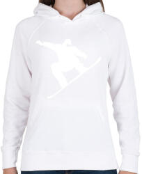 printfashion Snowboard 04 - Női kapucnis pulóver - Fehér (11348848)