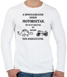 printfashion nem kockáztatok - Férfi hosszú ujjú póló - Fehér (2921918)
