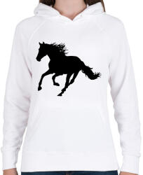 printfashion Ló - Női kapucnis pulóver - Fehér (2704869)