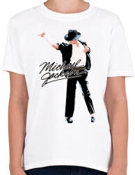printfashion michael-jackson moonwalk-dance - Gyerek póló - Fehér (4160837)