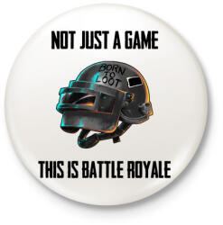 printfashion PUBG - This is Battle Royale (Fekete) - Kitűző, hűtőmágnes - Fehér (3079246)
