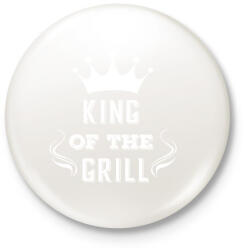 printfashion king of the grill fehér - Kitűző, hűtőmágnes - Fehér (14019738)