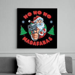 printfashion Ho ho ho madafakas - Vászonkép - Fekete (14916744)