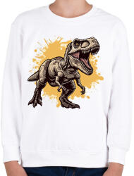 printfashion T-Rex - Gyerek pulóver - Fehér (16784125)