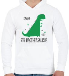 printfashion Big brothersaurus - Férfi kapucnis pulóver - Fehér (14065892)