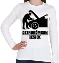 printfashion Autószerelő iroda - Női hosszú ujjú póló - Fehér (13774110)