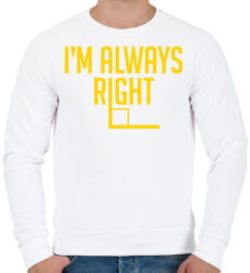 printfashion Mindig helyes - Férfi pulóver - Fehér (962854)
