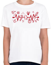 printfashion Karácsonyi szív - Gyerek póló - Fehér (15295914)