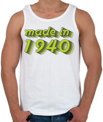 printfashion made-in-1940-green-grey - Férfi atléta - Fehér (479284)